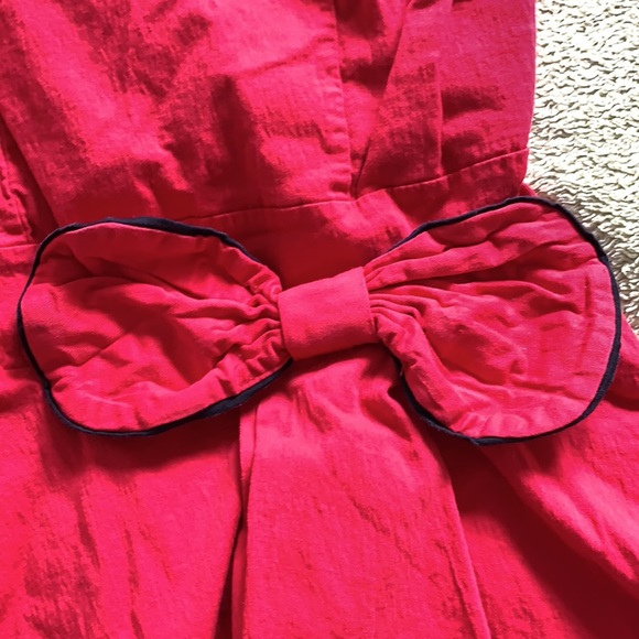 Large Red midi Dress - Picture 5 of 5